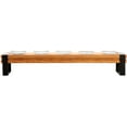 thumbnail image 2 of Hosley 19 inch Long, Brown Wood Rail 5 Glass Tea Light Candle Holder, 2 of 5