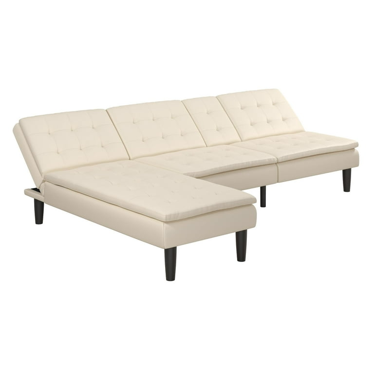 Mainstays Pillow Top Memory Foam Futon with Cupholder Chaise