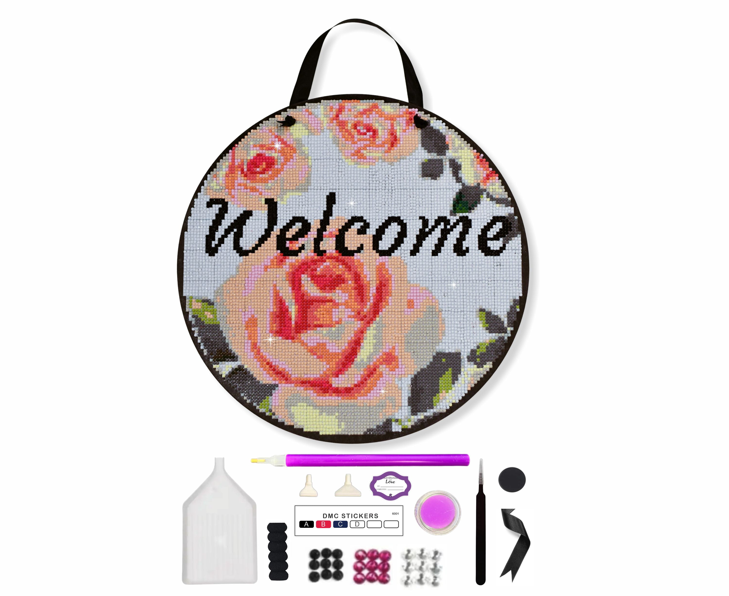 Rose Diamond Art, Diamond Painting Kit, Round Drills, Adult Beginner