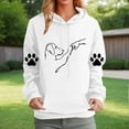 thumbnail image 2 of Funny Hooded Sweatshirts Dog And People Punch Hand Dog Women Friendship Bump Dog's Paw Pullover Hoodie Tops, 2 of 4
