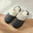 thumbnail image 2 of Roxoni Women's Winter House Fuzzy Fluffy Furry Cozy Clog Slipper, 2 of 4