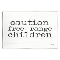 Stupell Industries Free Range Children Phrase Typography Painting Unframed Art Print Wall Art, 19 x 13