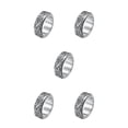 thumbnail image 3 of Minnieouse Anillo de banda grabado de acero inoxidable para fiesta de disfraces, nudillos, joyería para hombres, accesorios de regalos Type3 NO3, 3 of 6