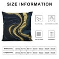 thumbnail image 5 of COMIO  Decorative Marble Throw Pillow Cover Packs Pillow Cover Cushion Cover Marble Texture Pillow Cover Sofa Cushion Cover Suitable for Living Room Car Bedroom Offic (Blue Gold), 5 of 5