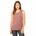 thumbnail image 1 of Bella Canvas Womens Flowy Scoop Blended Muscle Tank, S, Mauve, 1 of 3
