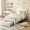 Off-white without Drawer, variant on White Upholstered Kids Twin Bed Frame, Kids Bed with Cloud Shaped LED Light Headboard, Soft Faux Leather Platform Bed for Boys Girls Child Bedroom, without Drawer