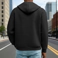 thumbnail image 6 of Paiwinds Men's Solid Color Waffle Knit Hoodie Half Zip Pullover Sweatshirt with Kangaroo Pocket Casual Long Sleeve Hooded Top, 6 of 9