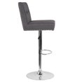 thumbnail image 2 of Ravello Contemporary Adjustable Height Barstool with Accent Nail Trim in Black Fabric, 2 of 7