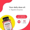 thumbnail image 3 of Twinlab Super Enzyme Caps - Digestive Enzymes with Pancreatin, Bromelain and Betaine HCL - Pancreatic Enzymes and Bromelain Supplement for Gut Health, Constipation and Gas Relief, 50 Caps (Pack of 4), 3 of 7