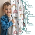 thumbnail image 3 of Blackout Kids Curtains,White Princess Fairy Castle Pattern Childrens Insulated Curtains Set Of 2,Bedroom Essentials,Toddler Room Decor 52"x63", 3 of 5