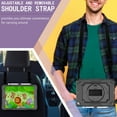 thumbnail image 5 of For iPad 10.2 Case 2021/2020/2019, iPad 9th/ 8th/ 7th Generation Case with Pencil Holder, Kickstand with Elastic Wrist Hand Strap Shoulder Strap Rugged Shockproof Cover, Black, 5 of 6