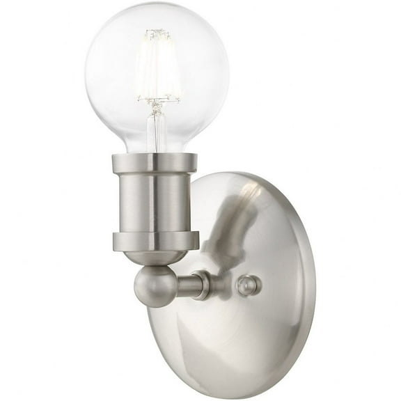 1 Light Ada Bathroom Light in Transitional Style-5.25 inches Tall and 5 inches Wide-Brushed Nickel Finish Bailey Street Home 218-Bel-4821220