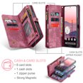 thumbnail image 7 of Feishell Durable 2- In-1 Magnetic Detachable Wallet Case for Google Pixel 9 Pro XL,for Women Men,Premium PU Leather Zipper Pocket Flip Multi Card Slots Purse Phone Case with Wrist Strap,Red, 7 of 7
