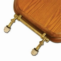 Jones Stephens C3B2R1-17BR Decorative Wood Seat With Round Closed Front With Cove Light Oak Finish & Brass Hinge