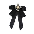 thumbnail image 2 of FVDPWYE Bow Tie Ribbon Brooch Bowknot Shirt Tie Pre Tied Bowknot Fashion Decorative Bow Brooch Necktie Pin Necktie for Suit DIY Party Black, 2 of 9