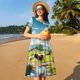 thumbnail image 4 of Disketp Countryside Farm Cow para Vestido de Manga Corta para Mujeres, Vestidos de Verano para Mujeres, Casual y Holgado para la Playa, 4 of 6