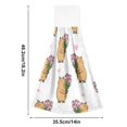 thumbnail image 2 of Haosy 2 Pack Kitchen Wash Cloths with Hanging Loops Absorbent Absorbent Quick Drying Hand Towels, Capybara Tulip Love Heart, 2 of 7