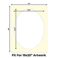 thumbnail image 2 of Off White Picture Frame Mat for 22x28 Frames - Oval Opening for 19x25 Photos - 10 Mats, 2 of 7