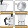 thumbnail image 4 of Cafetera de Aluminio, Cafeteras Italianas con 150ml 300ml 450ml 3 tazas Sunnimix Taza de café Moka Pot, 4 of 7