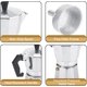 thumbnail image 4 of Cafetera exprés Sunnimix de aluminio plateada 6 tazas 300 ml Moka Pot, 4 of 6