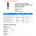thumbnail image 2 of Front Right Strut and Coil Spring Assembly - Compatible with 2004 - 2007 Subaru Impreza Sedan 2005 2006, 2 of 2