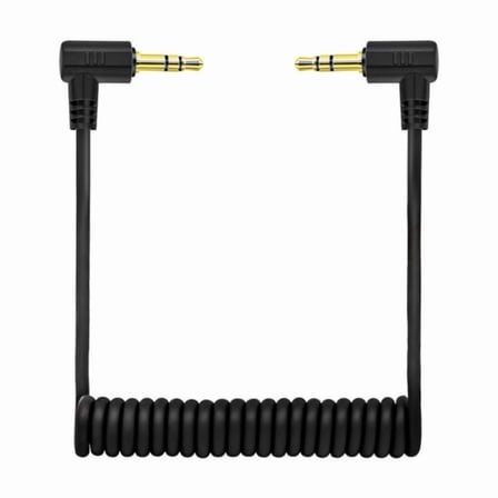 3.5mm Right Angle Audio Cable Gold Plated TRS Male to Male Stereo Cord for Car Auxiliary and Headphones 1.8Meter