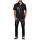 thumbnail image 2 of Polo con lentejuelas INSPIRE CHIC para hombres, camisetas brillantes de golf de manga corta para fiestas en club, XL negro, 2 of 6