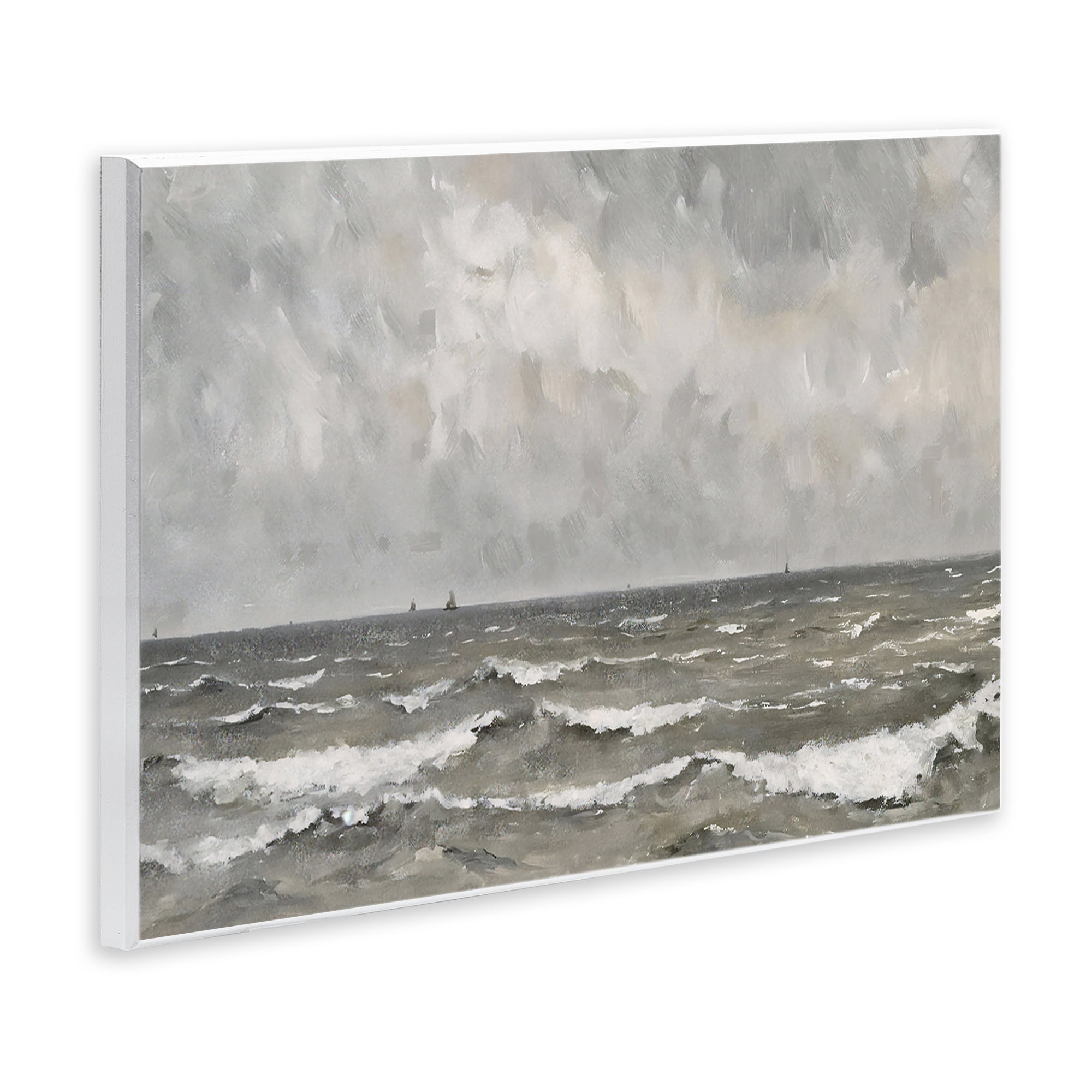Stupell Industries Stormy Ripples at Sea Wall Plaque Art, design by Jacky Ngan