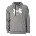 thumbnail image 5 of Under Armour Men's Rival Fleece Logo Hoodie, (025) Castlerock Light Heather / / White, X-Large, 5 of 5