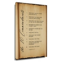 The 10 Commandments Wall Art Bible Verse Poster Room Decorative Prints On Canvas Artwork For Bedroom Framed 24×36 in