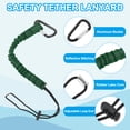 thumbnail image 3 of Retractable Tool Lanyard with Single Aluminum Buckle and Adjustable Loop End, Safety Fall Protection Tools Leash Dark Green 2ft, 3 of 6
