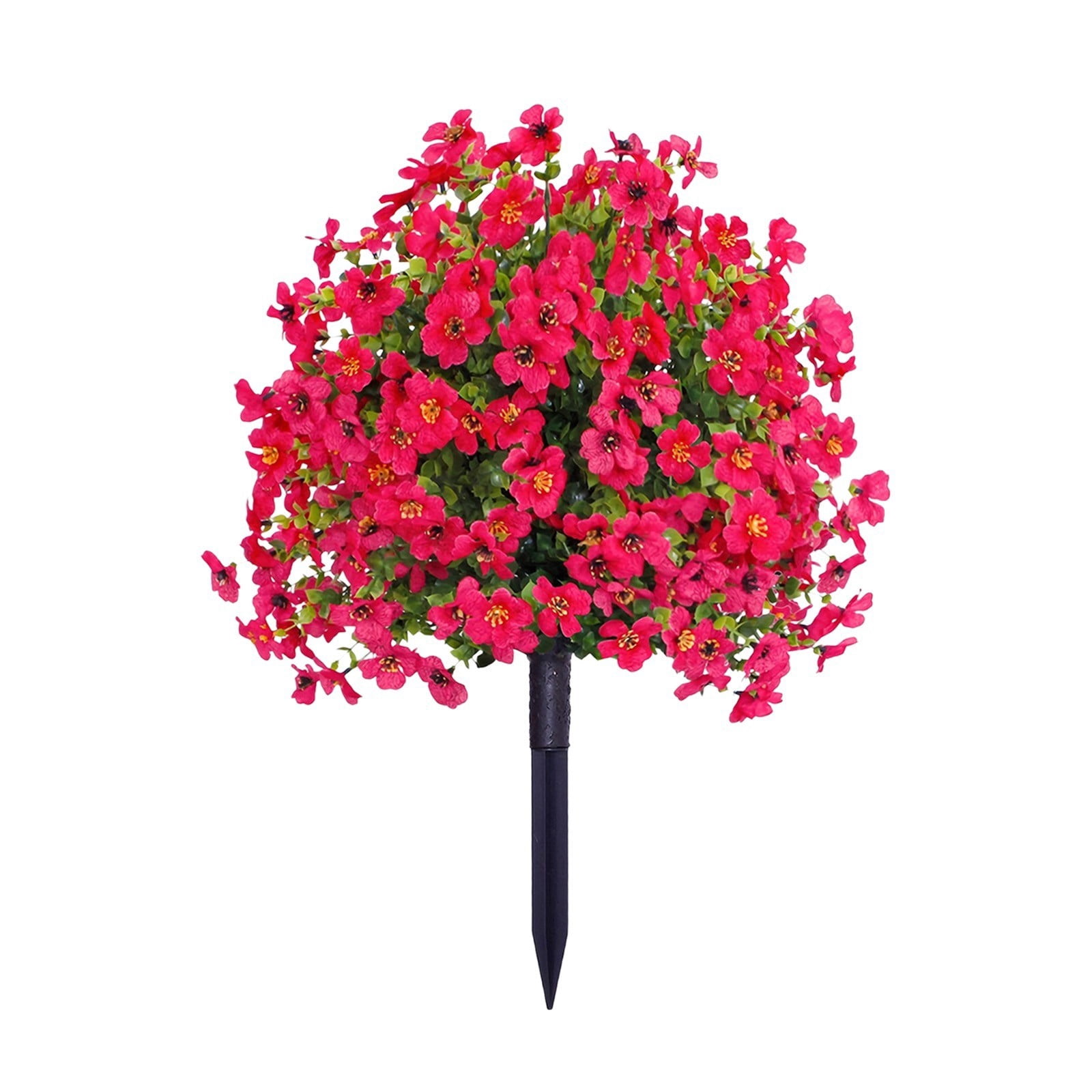 Artificial Flowers for Outdoors with Stake Realistic Plastic Floral Picks for Yard Garden Patio Decor