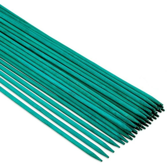 Happon Green Bamboo Plant Stakes, Plant Sticks Support for Indoor and Outdoor Plants, Garden Wood Sturdy Bamboo Sticks, Floral Plant Support Stakes for Garden Plants 20 Pack (15 inches)