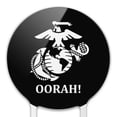 thumbnail image 3 of Acrylic Oorah! USMC Marine Corps White on Black Officially Licensed Cake Topper Party Decoration for Wedding Anniversary Birthday Graduation, 3 of 7