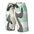 thumbnail image 5 of Disketp Men'S Swim Trunks Hawaiian Breathable Surf Beach Swimsuits Mesh Lining Beach Shorts With Pockets-Cute Raccoon, 5 of 9