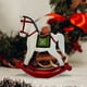 thumbnail image 5 of Caballo balancín de madera, decoración de mesa de Navidad, estatuilla de caballo balancín de Navidad, adorno de Navidad para fiesta en sala de estar, 5 of 9