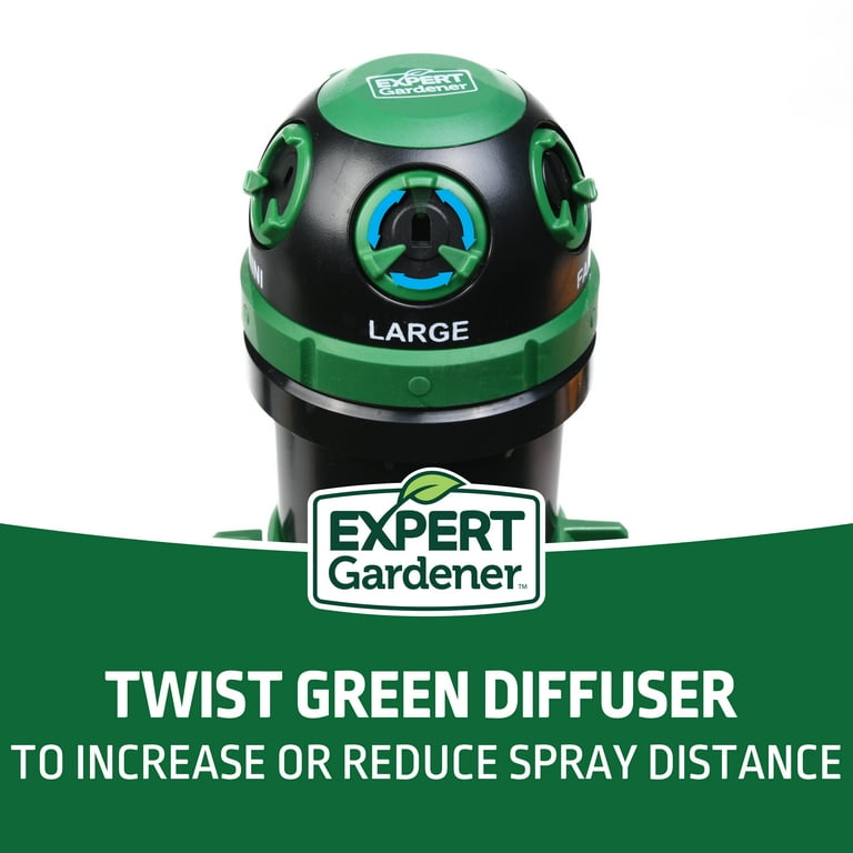 Expert Gardener Pulsating Spike Gear Drive Lawn Sprinkler, 3700 sq