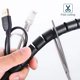 thumbnail image 2 of Protector de Cable negro, organizador de cables, tubo de gestión, envoltura de Cable Flexible, tubo en espiral, cubierta de manga de Cable de oficina, 2M, 2 of 5