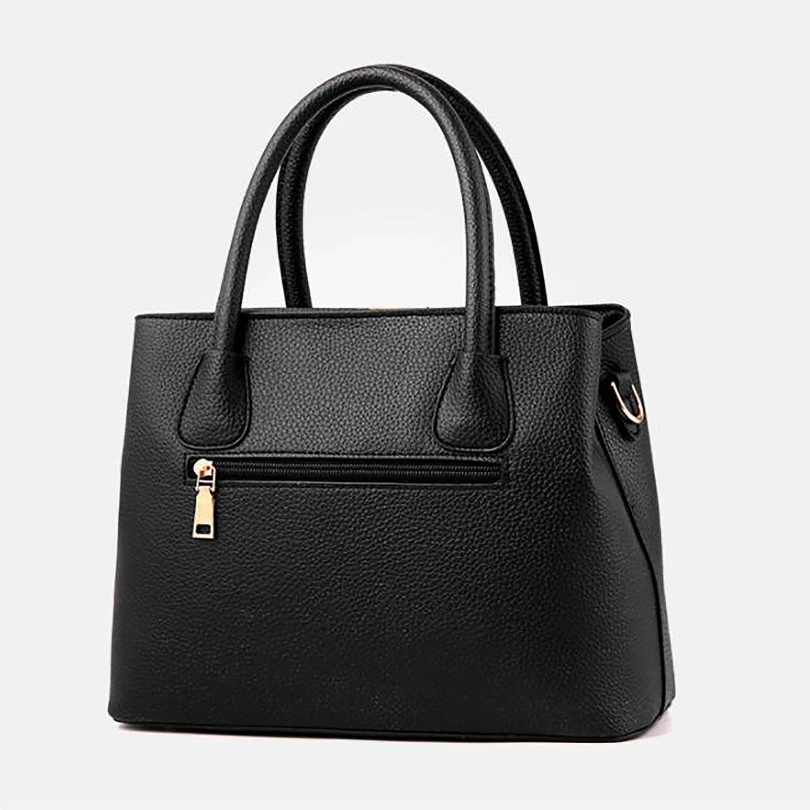 Handbags for Women,Purses and Handbag Ladies PU Leather Top Handle Satchel Shoulder Tote Crossbody  Bag Black Bags