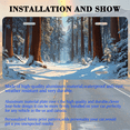 thumbnail image 3 of 1 Pcs 2D Flat License Plate Covers & Frames, Snowy Redwood For Decorative Front, Waterproof For Decoration Aluminum License Plate Covers & Frames Cover For Men Women, 12" X 6", 3 of 7