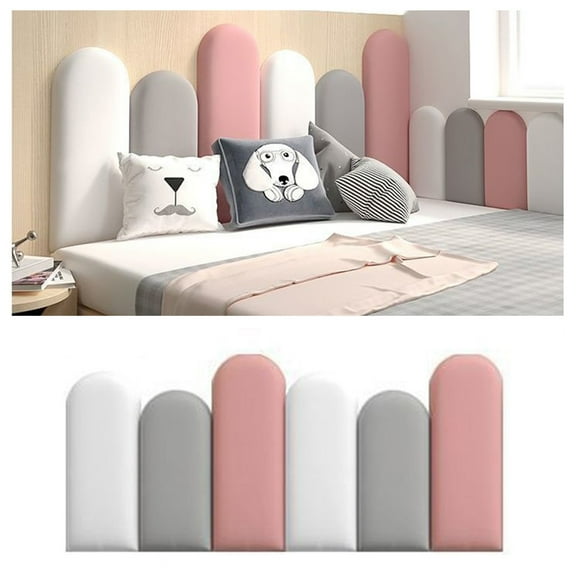 Kids Anti-collision Wall Stickers, Thicken Tatami Nursery Wall Stickers, 3D Bed Headboard Wall Cushion for Dorm Bed Decorative Kids Room