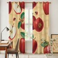 thumbnail image 5 of Kitchen Curtains 84 Inch Length 2 Panels, Farmhouse Apples Grommets Window Treatment Curtain, Country Tropical Fruits Watercolor Thermal Curtains Drapes for Living Room/Bathroom, 5 of 9