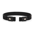 thumbnail image 3 of Bodychum No Buckle Belts for Women Jean Belts Stretch Belt Female Fashion Waist Belt for Dresses, Black, Valentines Day Gifts, 3 of 7