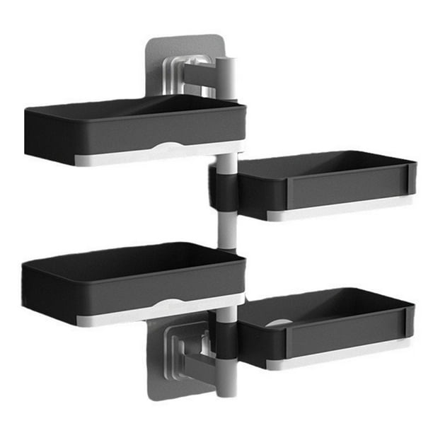 Soporte giratorio multicapa for jabón, montaje en pared, drenaje rápido for ducha, baño, dormitorio, cocina