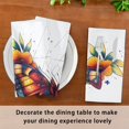 thumbnail image 6 of Napkin Satin Napkin 20*20Inchx6 Kitchen Towel Dinner Plate Towel Decorative Towel Napkin Tea Towel Suitable For Kitchen Table Cool Colored Butterfly, 6 of 8
