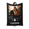 thumbnail image 2 of Personalized Music Blanket Customized Blanket for Couples With Photos Birt H9D1, 2 of 4