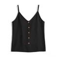 thumbnail image 5 of Fewfanhot Women's Linen Blend Button Front Cami Top, V-Neck Spaghetti Strap Casual Tank, Loose Fit Summer Camisole with Buttons, S-3XL, 5 of 7