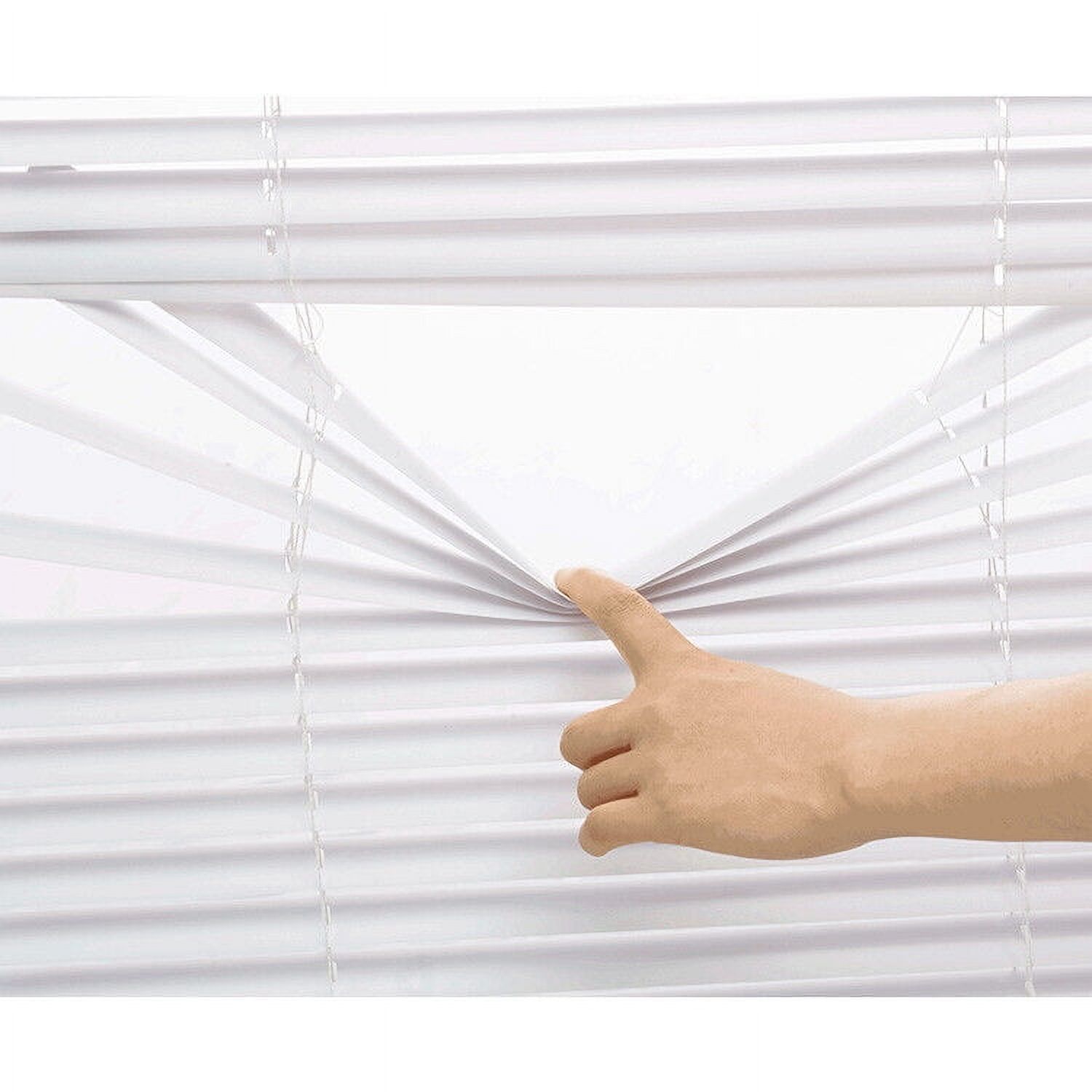 Custom Cut PVC Cordless Window Blinds, White 30" x 60"