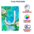 thumbnail image 5 of America Forever Summer Flowers Birds Monogram House Flag Letter U 28 x 40 inches Hummingbird Calla Lily Spring Floral Double Sided Vertical Outdoor Yard Lawn Decorative White Floral House Flag, 5 of 5