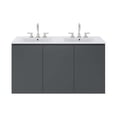 thumbnail image 3 of Bryn 48" Wall-Mount Double Sink Bathroom Vanity, 3 of 8